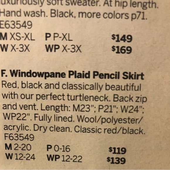 Talbots red/black plaid skirt-8 NWOT. $119 - Picture 7 of 7